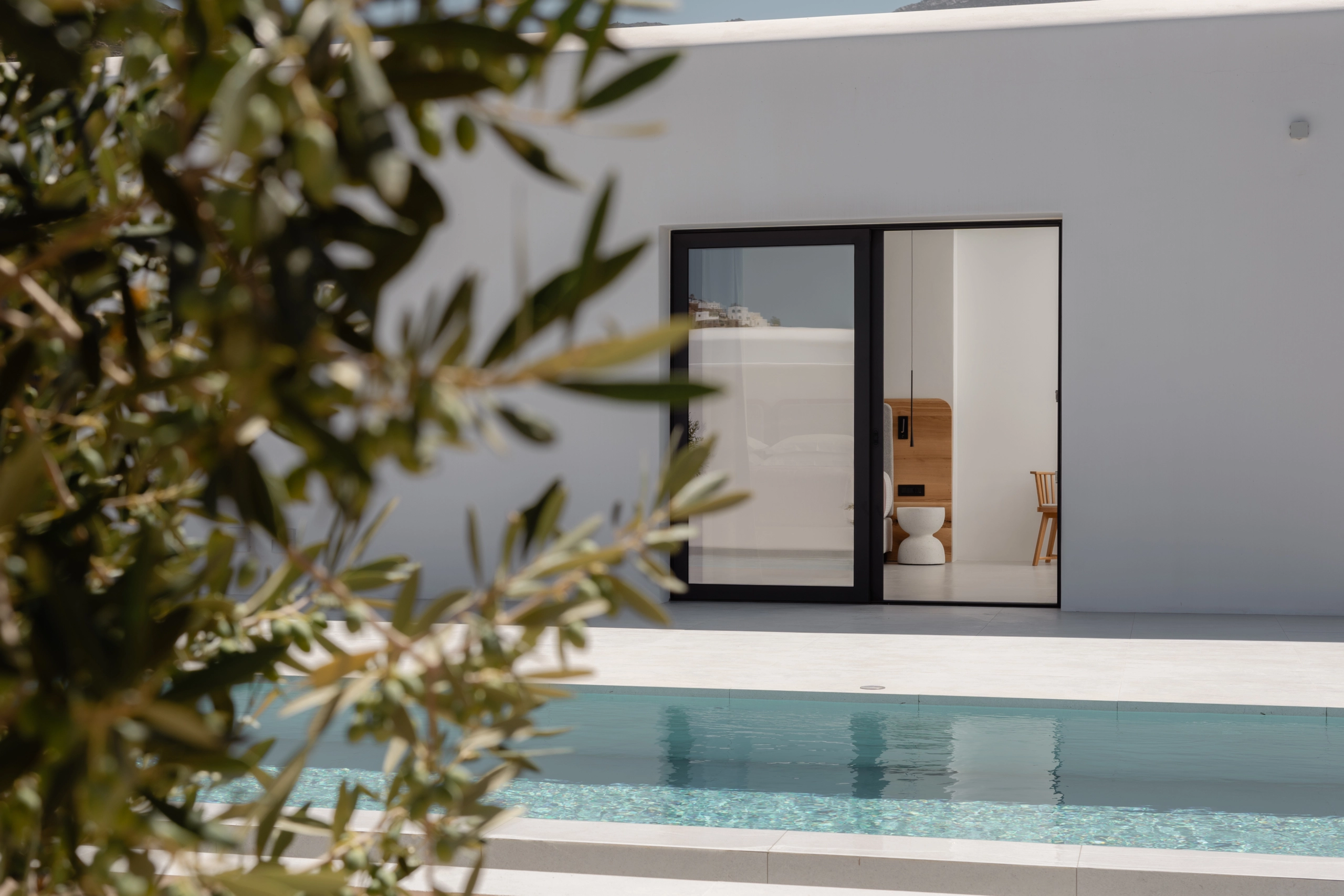 Pool terrace Aegean view